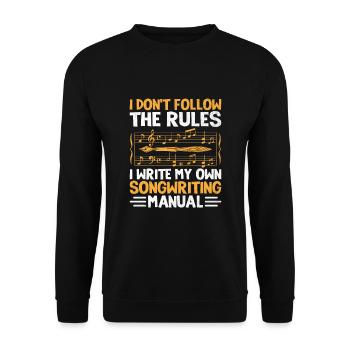 Musician Songwriter Singer Musician Music Music Pr - Unisex Sweatshirt - black - Front - Alina (178cm) & Michal (187cm)