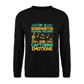Musician Songwriter Singer Musician Music Music Pr - Unisex Sweatshirt - black - Front - Alina (178cm) & Michal (187cm)