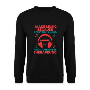 Musiker Songwriter Sänger Musiker Musik Musik Pr - Unisex Pullover - Schwarz - Vorne - Alina (178cm) & Michal (187cm)