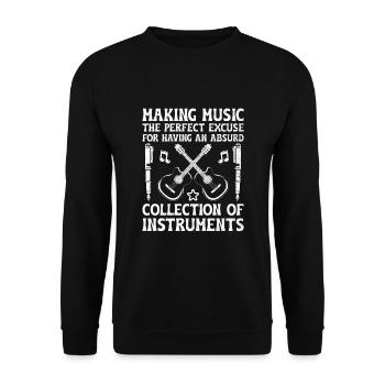 Musiker Songwriter Sänger Musiker Musik Musik Pr - Unisex Pullover - Schwarz - Vorne - Alina (178cm) & Michal (187cm)