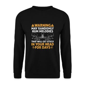 Musicien Auteur-compositeur Chanteur Musicien Musique Musique Pr - Sweat-shirt Unisexe - noir - Devant - Alina (178cm) & Michal (187cm)