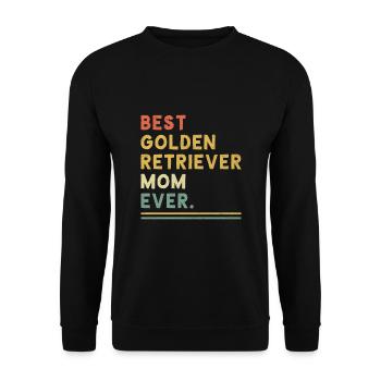 Beste Golden Retriever Mutter aller Zeiten Golden Retriever G - Unisex Pullover - Schwarz - Vorne - Alina (178cm) & Michal (187cm)