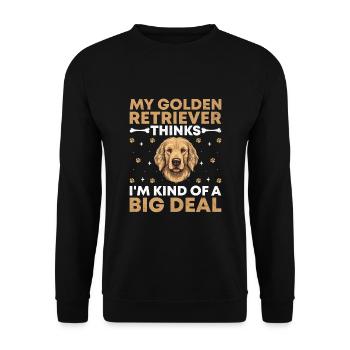 Mon Golden Retriever pense que je suis un gros problème - Sweat-shirt Unisexe - noir - Devant - Alina (178cm) & Michal (187cm)