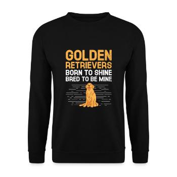 Golden Retrievers Born To Shine Bred To Be Mine GR - Unisex Sweatshirt - black - Front - Alina (178cm) & Michal (187cm)