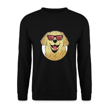 Golden Retriever Sonnenbrille GR Dog Retriever - Unisex Pullover - Schwarz - Vorne - Alina (178cm) & Michal (187cm)