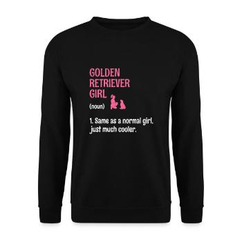 Golden Retriever Girl Same As A Normal Girl Just M - Unisex Sweatshirt - black - Front - Alina (178cm) & Michal (187cm)