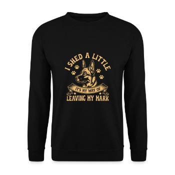 I Shed A Little It's My Way Of Leaving My Mark GSD - Unisex Sweatshirt - black - Front - Alina (178cm) & Michal (187cm)