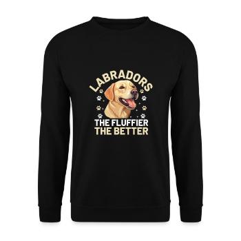 Labradors Le Fluffier Le Meilleur Labrador Retriev - Sweat-shirt Unisexe - noir - Devant - Alina (178cm) & Michal (187cm)