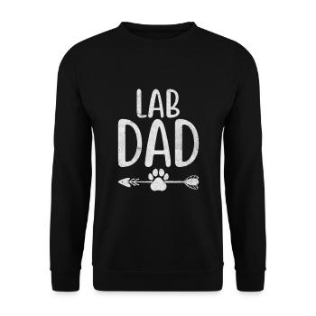 Lab Dad Labrador Retriever Labradors Dog Retriever - Unisex Sweatshirt - black - Front - Alina (178cm) & Michal (187cm)