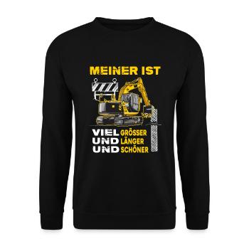 Excavator Excavator Shovel Excavator Driver Construction Site - Unisex Sweatshirt - black - Front - Alina (178cm) & Michal (187cm)