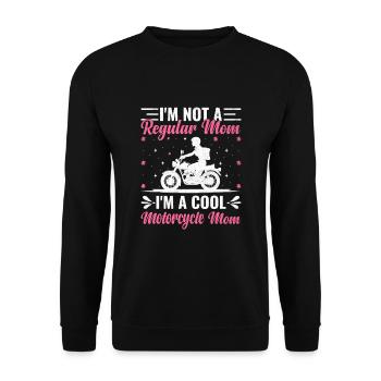 Ich bin keine normale Mutter Ich bin eine coole Motorrad-Mutter - Unisex Pullover - Schwarz - Vorne - Alina (178cm) & Michal (187cm)