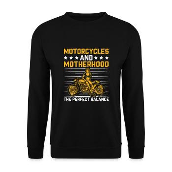 Motorcycles And Motherhood The Perfect Balance - Unisex Sweatshirt - black - Front - Alina (178cm) & Michal (187cm)