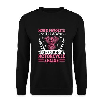 Mom's Favorite Lullaby The Rumble Of A Motorcycle - Unisex Sweatshirt - black - Front - Alina (178cm) & Michal (187cm)