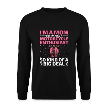 Je suis une maman mais je suis aussi une passionnée de moto - Sweat-shirt Unisexe - noir - Devant - Alina (178cm) & Michal (187cm)