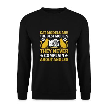 Cat Photographers Cat Lovers Photograpy Cats Photo - Unisex Sweatshirt - black - Front - Alina (178cm) & Michal (187cm)