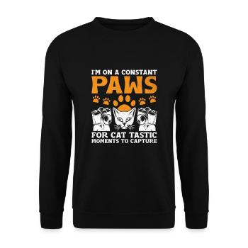 Chat Photographes Chat Amoureux Des Chats Photo - Sweat-shirt Unisexe - noir - Devant - Alina (178cm) & Michal (187cm)