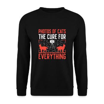 Cat Photographers Cat Lovers Photograpy Cats Photo - Unisex Sweatshirt - black - Front - Alina (178cm) & Michal (187cm)