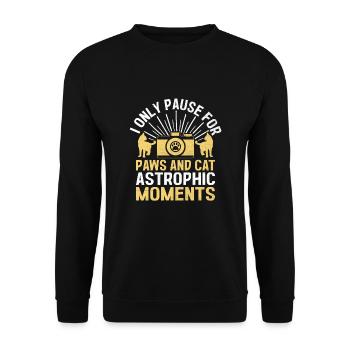 Chat Photographes Chat Amoureux Des Chats Photo - Sweat-shirt Unisexe - noir - Devant - Alina (178cm) & Michal (187cm)