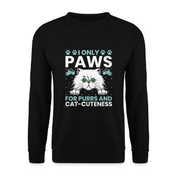 Cat Photographers Cat Lovers Photograpy Cats Photo - Unisex Sweatshirt - black - Front - Alina (178cm) & Michal (187cm)