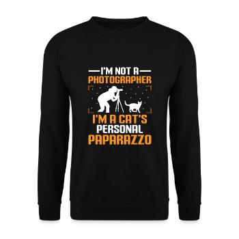 Cat Photographers Cat Lovers Photograpy Cats Photo - Unisex Sweatshirt - black - Front - Alina (178cm) & Michal (187cm)