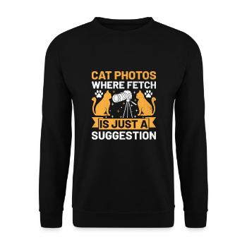Chat Photographes Chat Amoureux Des Chats Photo - Sweat-shirt Unisexe - noir - Devant - Alina (178cm) & Michal (187cm)