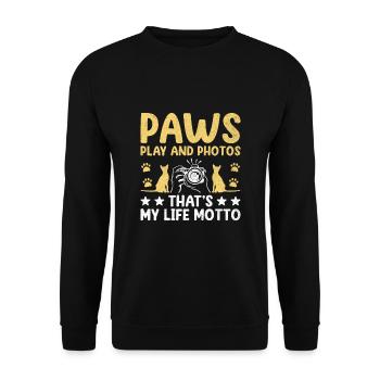 Cat Photographers Cat Lovers Photograpy Cats Photo - Unisex Sweatshirt - black - Front - Alina (178cm) & Michal (187cm)