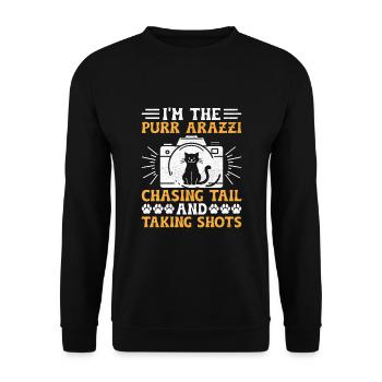 Cat Photographers Cat Lovers Photograpy Cats Photo - Unisex Sweatshirt - black - Front - Alina (178cm) & Michal (187cm)