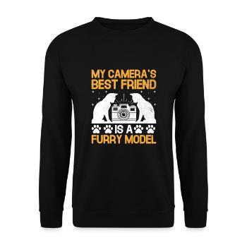 Cat Photographers Cat Lovers Photograpy Cats Photo - Unisex Sweatshirt - black - Front - Alina (178cm) & Michal (187cm)