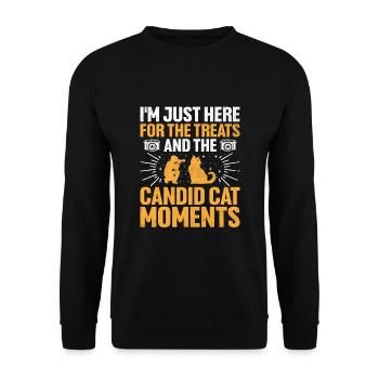 Cat Photographers Cat Lovers Photograpy Cats Photo - Unisex Sweatshirt - black - Front - Alina (178cm) & Michal (187cm)