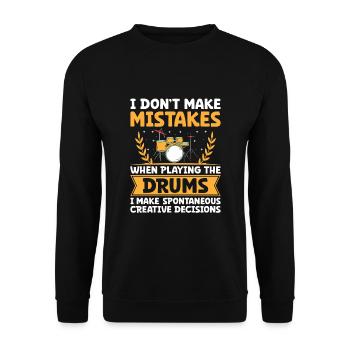 I Don't Make Mistakes When Playing The Drums Drumm - Unisex Sweatshirt - black - Front - Alina (178cm) & Michal (187cm)