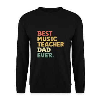 Meilleur professeur de musique Papa de tous les temps Musicien Classe Teachin - Sweat-shirt Unisexe - noir - Devant - Alina (178cm) & Michal (187cm)