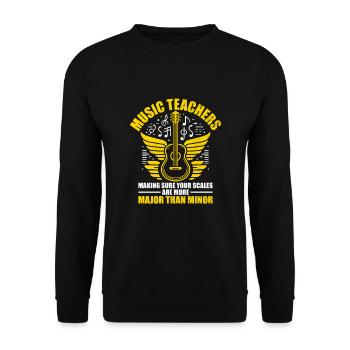 Music Teachers Making Sure Your Scales Are More Th - Unisex Sweatshirt - black - Front - Alina (178cm) & Michal (187cm)