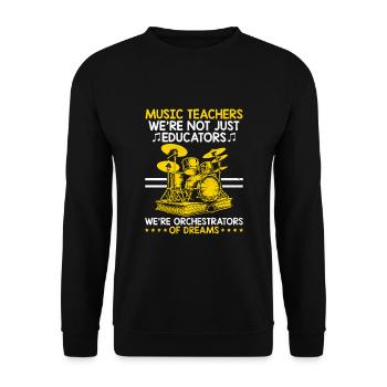Music Teachers We're Not Just Educators We're Orch - Unisex Sweatshirt - black - Front - Alina (178cm) & Michal (187cm)
