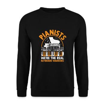 Pianisten Wir sind die wahren Keyboard-Krieger Piano Pi - Unisex Pullover - Schwarz - Vorne - Alina (178cm) & Michal (187cm)