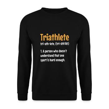 Triathlète Une personne qui ne comprend pas cela sur - Sweat-shirt Unisexe - noir - Devant - Alina (178cm) & Michal (187cm)