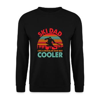 Papa skieur comme un papa ordinaire mais plus frais Ski Skie - Sweat-shirt Unisexe - noir - Devant - Alina (178cm) & Michal (187cm)