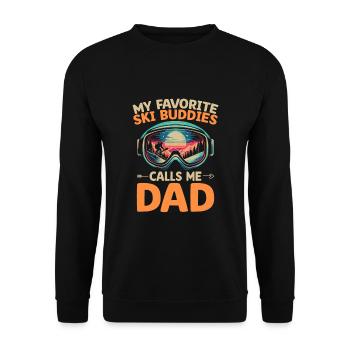 My Favorite Ski Buddies Calls Me Dad Skiing Skier - Unisex Sweatshirt - black - Front - Alina (178cm) & Michal (187cm)
