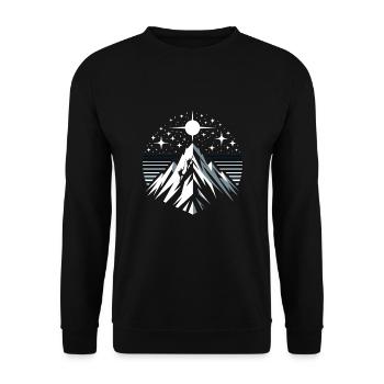 Mountain Snow Skiing Skier Ski Winter Sports Skis - Unisex Sweatshirt - black - Front - Alina (178cm) & Michal (187cm)