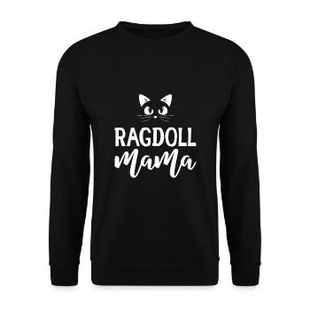 Ragdoll Mama Ragdolls Besitzer Katzenliebhaber - Unisex Pullover - Schwarz - Vorne - Alina (178cm) & Michal (187cm)