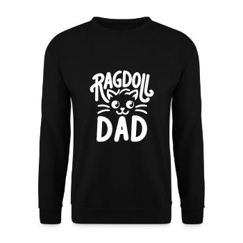 Ragdoll Papa Ragdolls Besitzer Katzenliebhaber - Unisex Pullover - Schwarz - Vorne - Alina (178cm) & Michal (187cm)