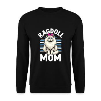 Ragdoll Mama Ragdolls Besitzer Katzenliebhaber - Unisex Pullover - Schwarz - Vorne - Alina (178cm) & Michal (187cm)