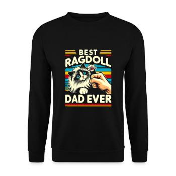 Best Ragdoll Dad Ever Ragdolls Owner Cat Lover - Unisex Sweatshirt - black - Front - Alina (178cm) & Michal (187cm)