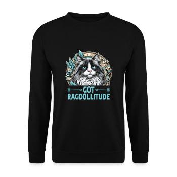 Got Ragdollitude Ragdoll Ragdolls Katzenliebhaber - Unisex Pullover - Schwarz - Vorne - Alina (178cm) & Michal (187cm)