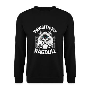 Pfotenhaft Ragdoll Ragdolls Katzenliebhaber - Unisex Pullover - Schwarz - Vorne - Alina (178cm) & Michal (187cm)