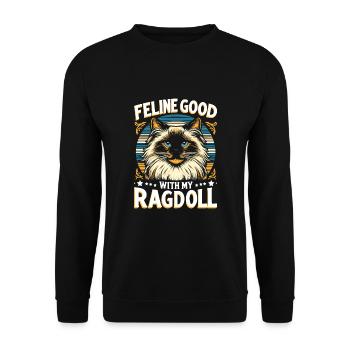 Félin bien avec mon ragdoll ragdolls amoureux des chats - Sweat-shirt Unisexe - noir - Devant - Alina (178cm) & Michal (187cm)