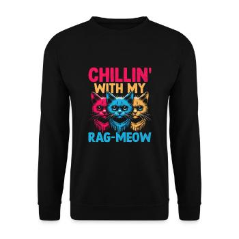 Chillin' With My Rag-Meow Ragdoll Ragdolls Cat Lov - Unisex Sweatshirt - black - Front - Alina (178cm) & Michal (187cm)