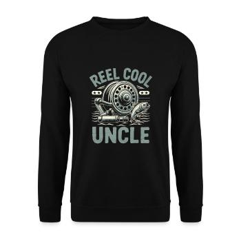 Moulinet Cool Uncle Fishing Angler Pêcheur Pêcheurs - Sweat-shirt Unisexe - noir - Devant - Alina (178cm) & Michal (187cm)