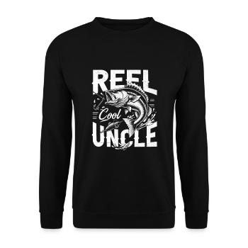 Moulinet Cool Uncle Fishing Angler Pêcheur Pêcheurs - Sweat-shirt Unisexe - noir - Devant - Alina (178cm) & Michal (187cm)