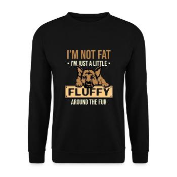 Je ne suis pas gros, je suis juste un peu moelleux autour du Fu - Sweat-shirt Unisexe - noir - Devant - Alina (178cm) & Michal (187cm)