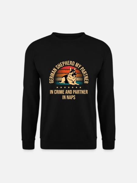 Deutscher Schäferhund Mein Partner In Crime Und Partner In Meinem Partner - Unisex Pullover - Schwarz